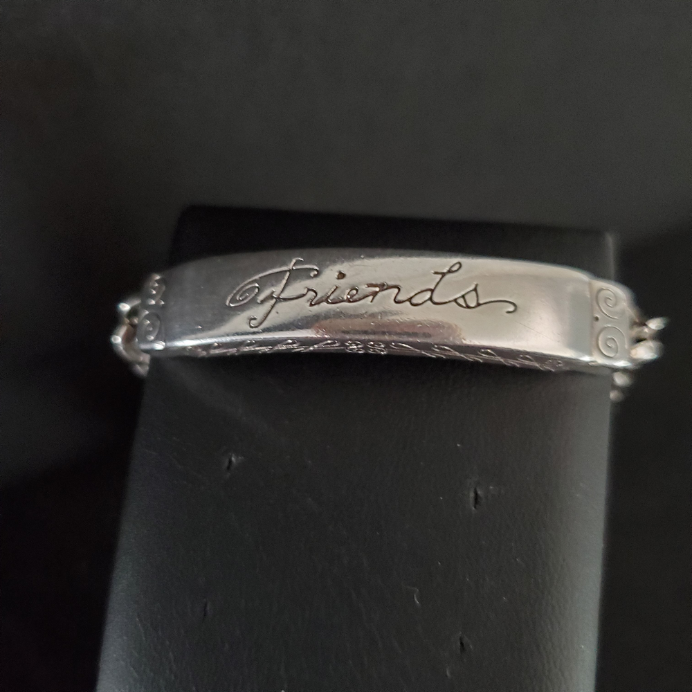 Brighton Silvertone Friends ID bracelet